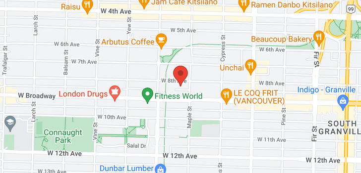 map of 112 2020 W 8TH AVENUE